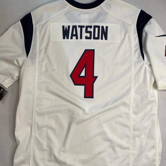 NWT Vintage 1990's Nike Houston Texans Deshaun Watson #4 Jersey Size XL White - Picture 2 of 9